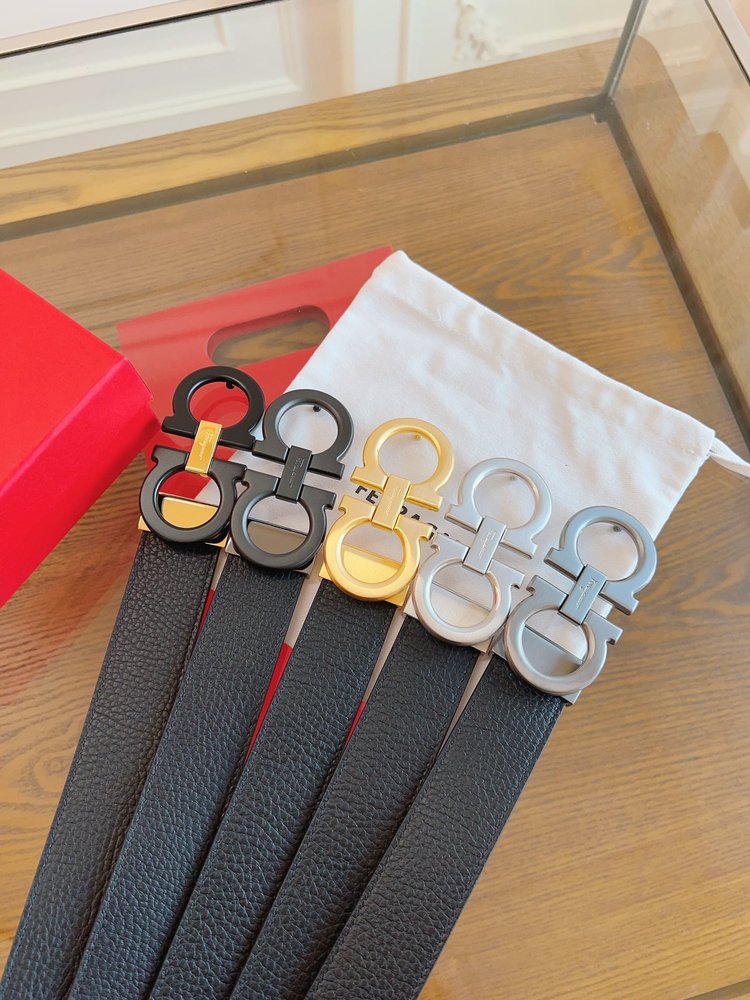 페라가모 정품 가죽 3.5cm 벨트 001-285838