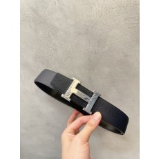 체크무늬 미러 H 버클 벨트 001-286028