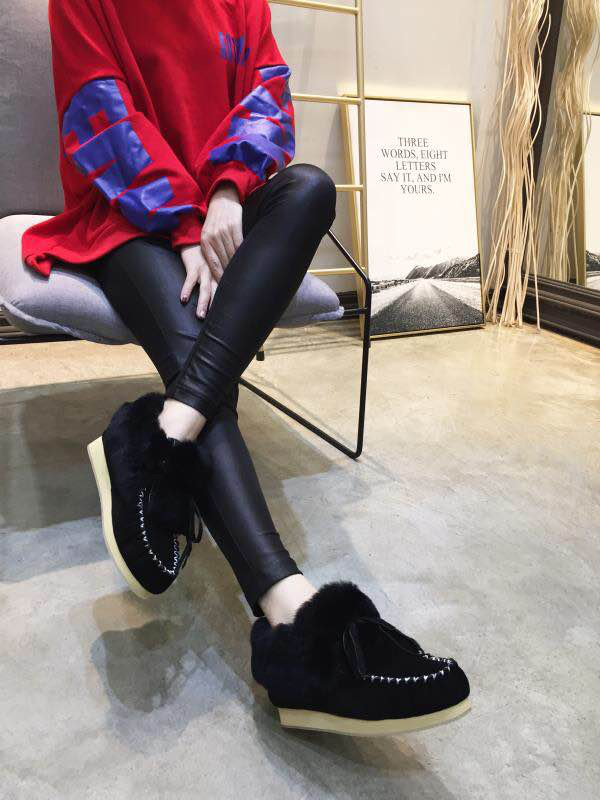 OZWEAR UGG 모피 일체 스노우 부츠 001-286155