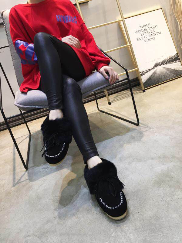 OZWEAR UGG 모피 일체 스노우 부츠 001-286155