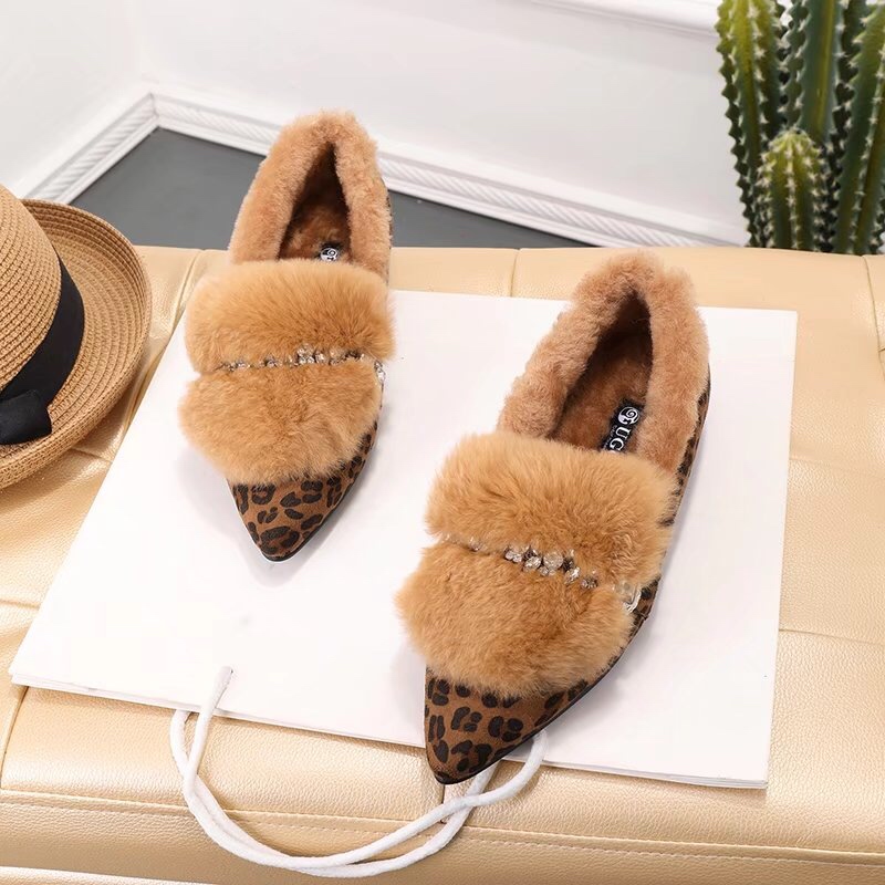 UGG 토끼털 크리스탈 플랫슈즈 001-286158