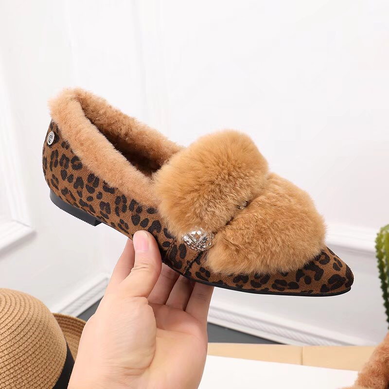 UGG 토끼털 크리스탈 플랫슈즈 001-286158
