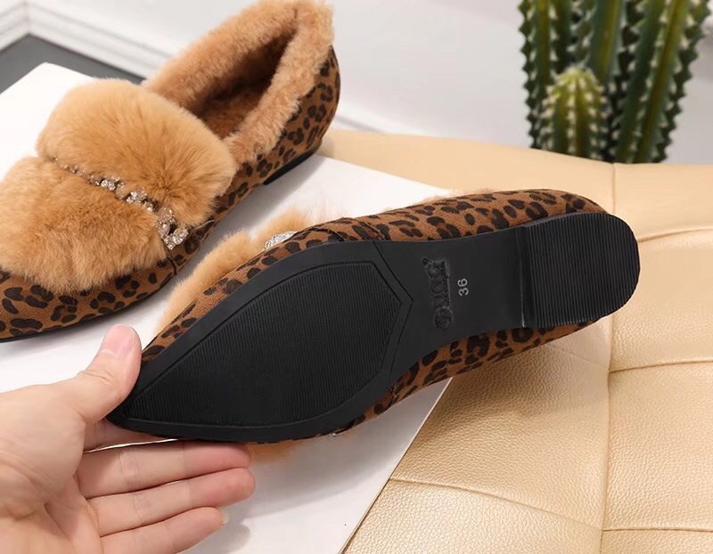 UGG 토끼털 크리스탈 플랫슈즈 001-286158