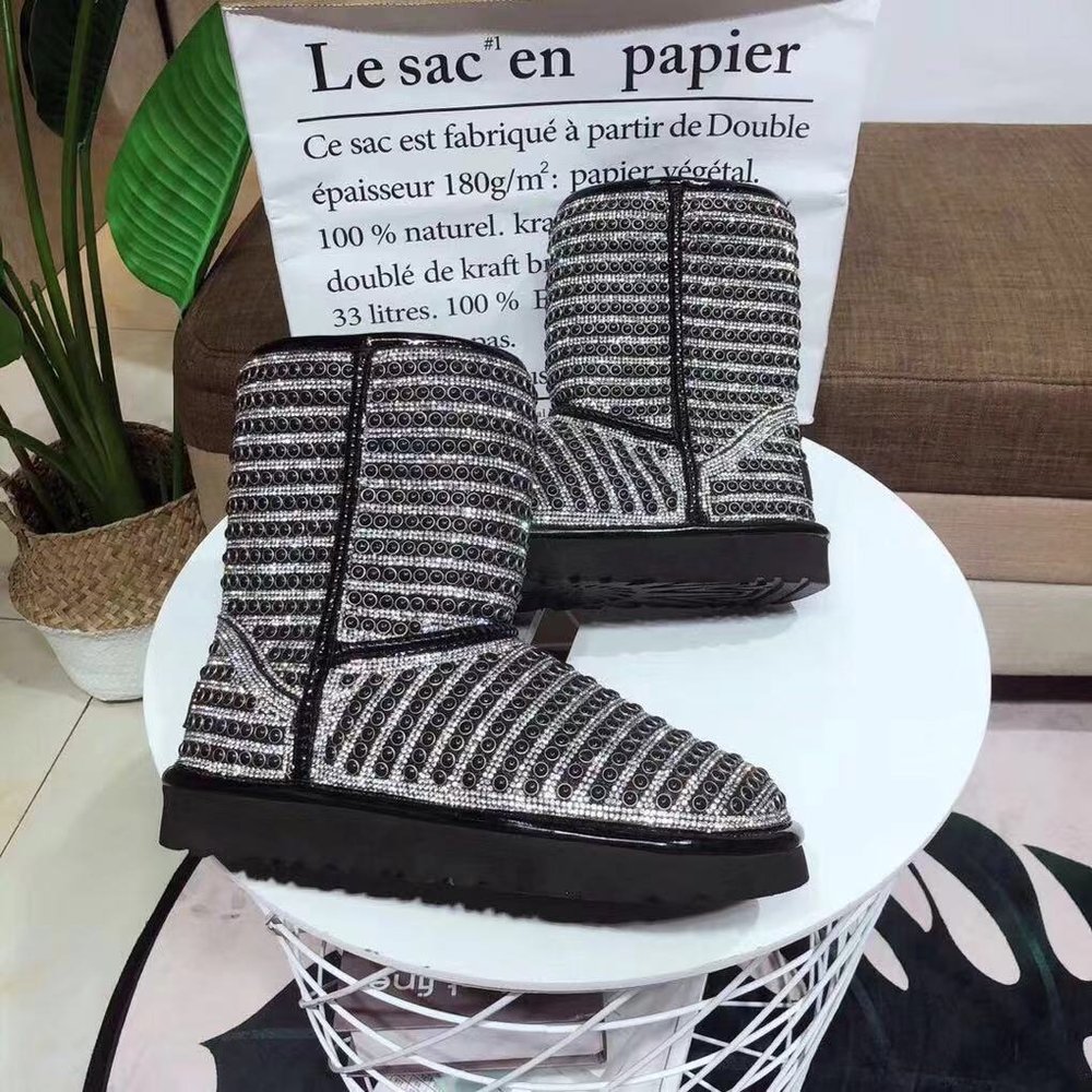 UGG 진주 크리스탈 양모 원피스 스노우 부츠 001-286173