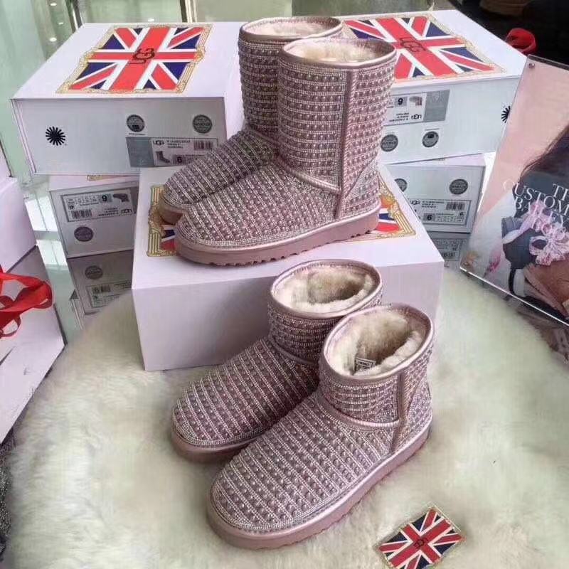 UGG 진주 스와로브스키 양털 부츠 001-286177