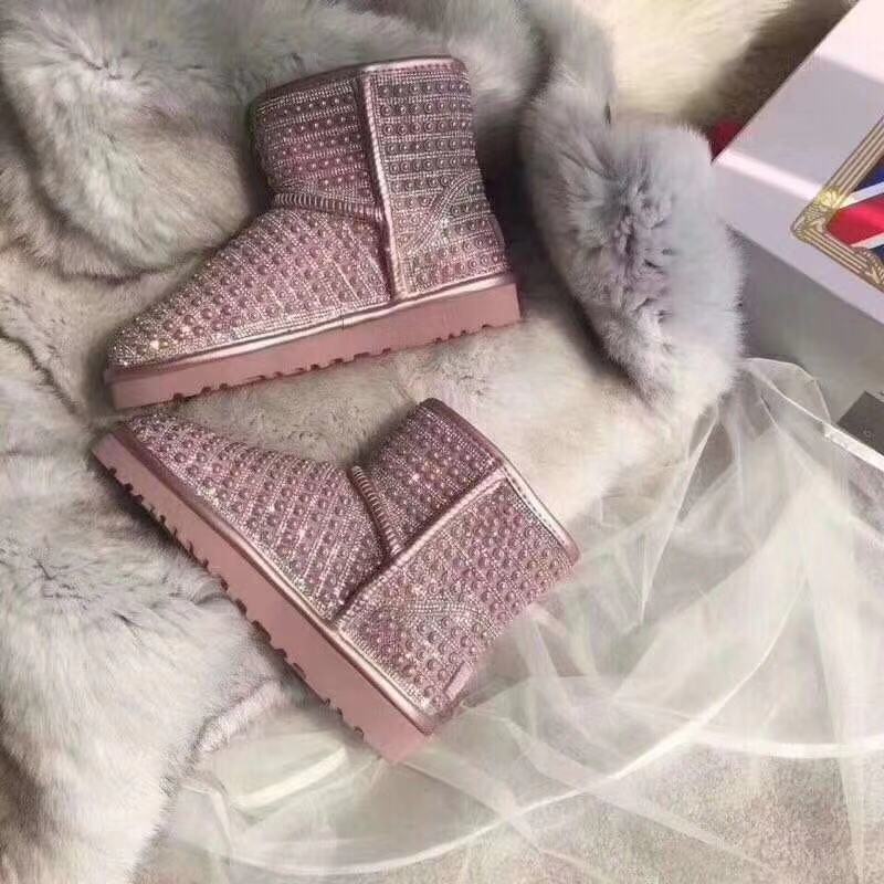 UGG 진주 스와로브스키 양털 부츠 001-286177