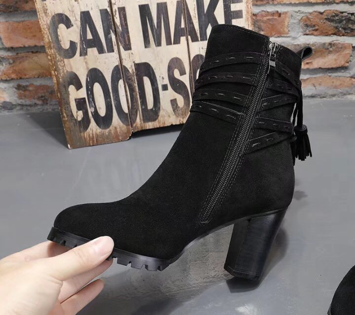 UGG 여성 하이힐 부츠 마크라메 라인 보온 001-286193