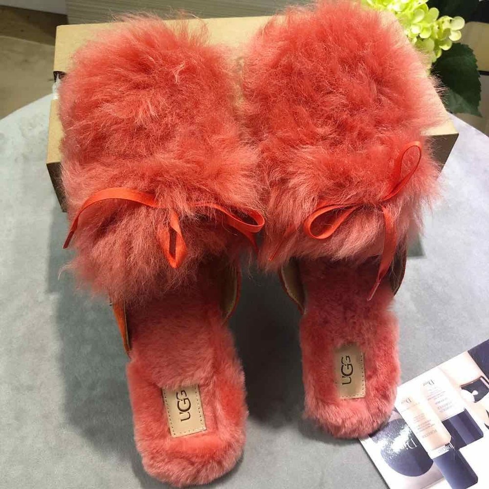 UGG 샤언 퍼 슬리퍼 여성 플랫 001-286235