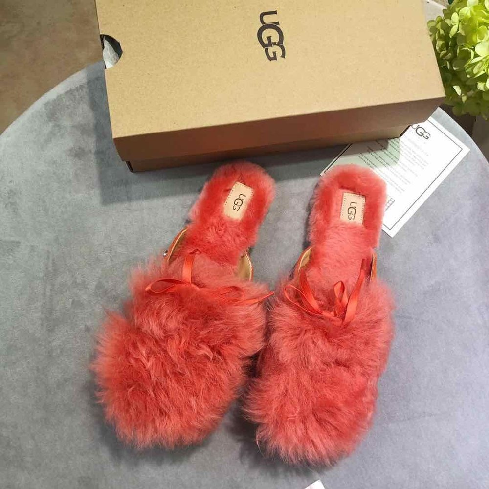 UGG 샤언 퍼 슬리퍼 여성 플랫 001-286235