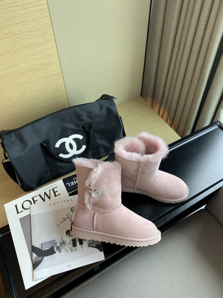 UGG 최고 버전 방오 방수 양털 원피스 스노우 부츠 001-286392