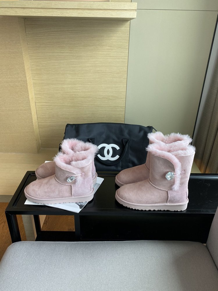 UGG 최고 버전 방오 방수 양털 원피스 스노우 부츠 001-286392