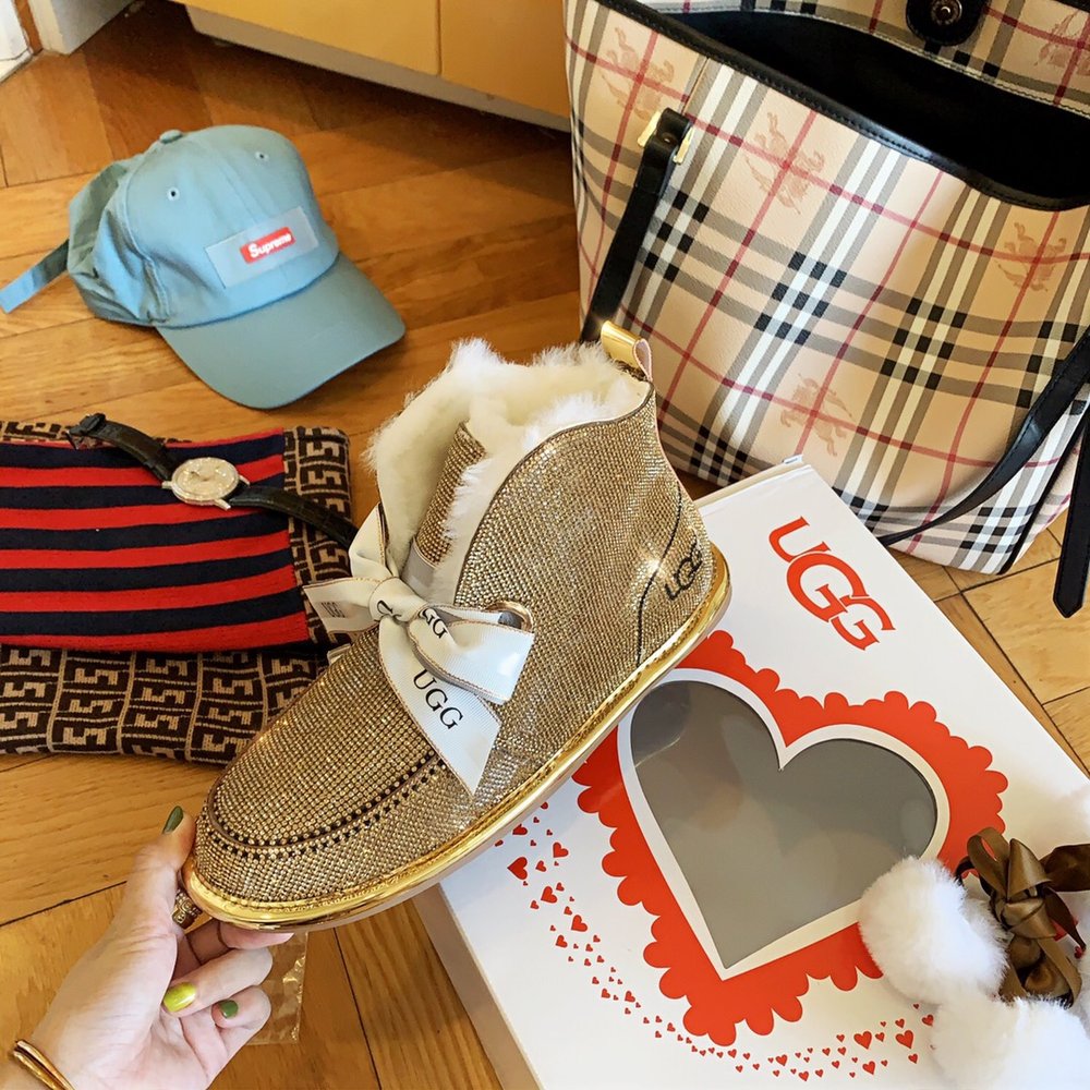 털실 리본 투웨이 업그레이드 풀 크리스탈 UGG 스노우 001-286408