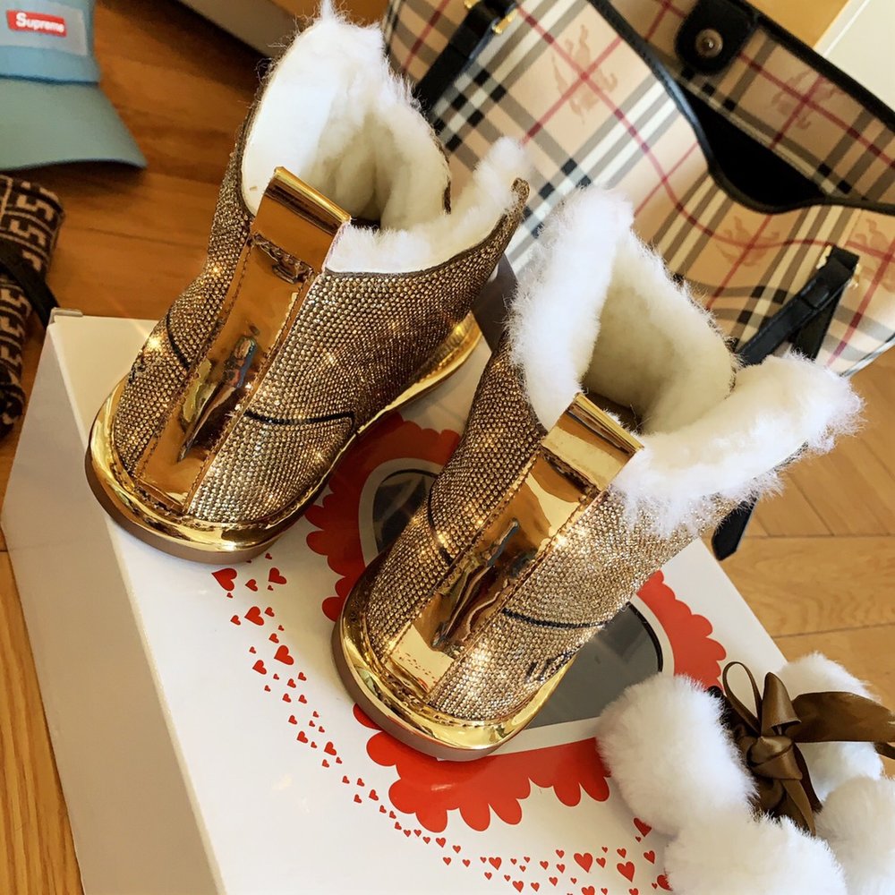 털실 리본 투웨이 업그레이드 풀 크리스탈 UGG 스노우 001-286408