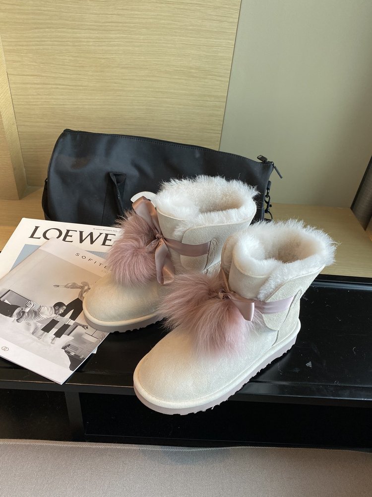 UGG 최고 버전 퍼 볼 부츠 001-286426