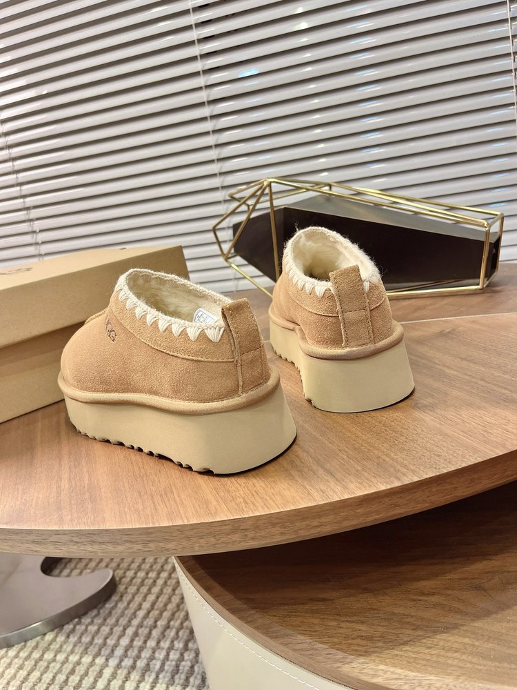 UGG Tazz 두꺼운 밑창 울 털 슬리퍼 001-286490