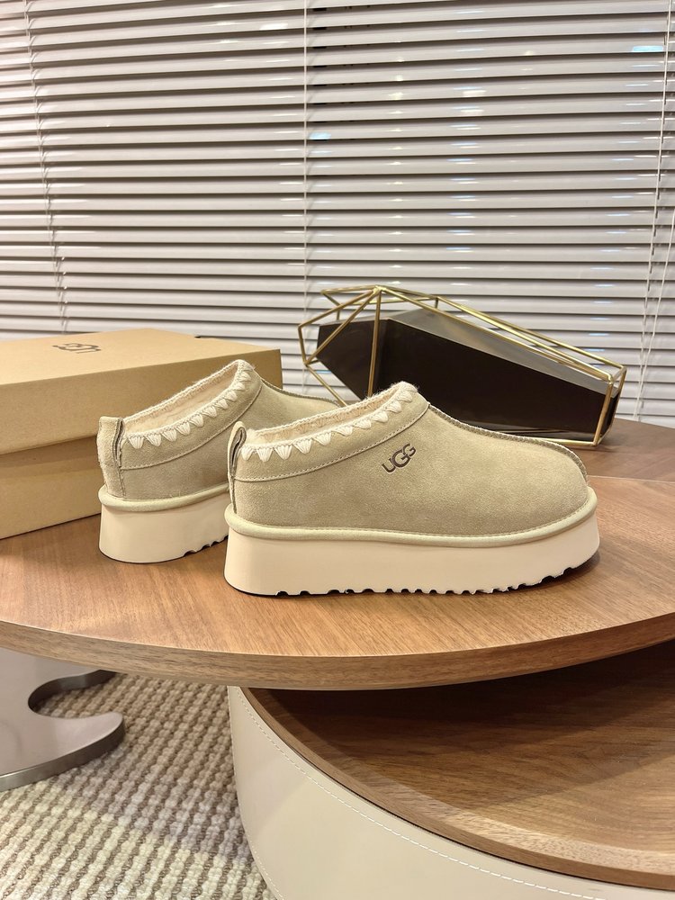 UGG Tazz 오지직 두꺼운 밑창 양모 슬리퍼 001-286491
