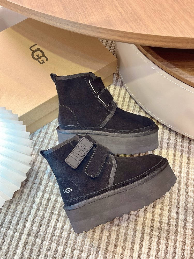 UGG 두꺼운 밑창 더블 매직테이프 스노우 부츠 001-286521