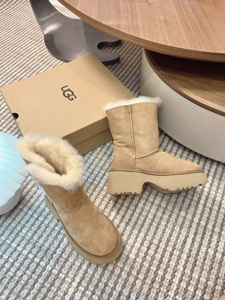 UGG 털 슬리퍼 힐 부츠 001-286548