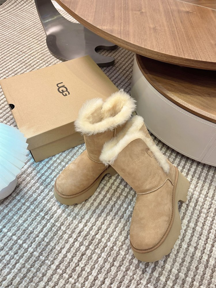 UGG 털 슬리퍼 힐 부츠 001-286548