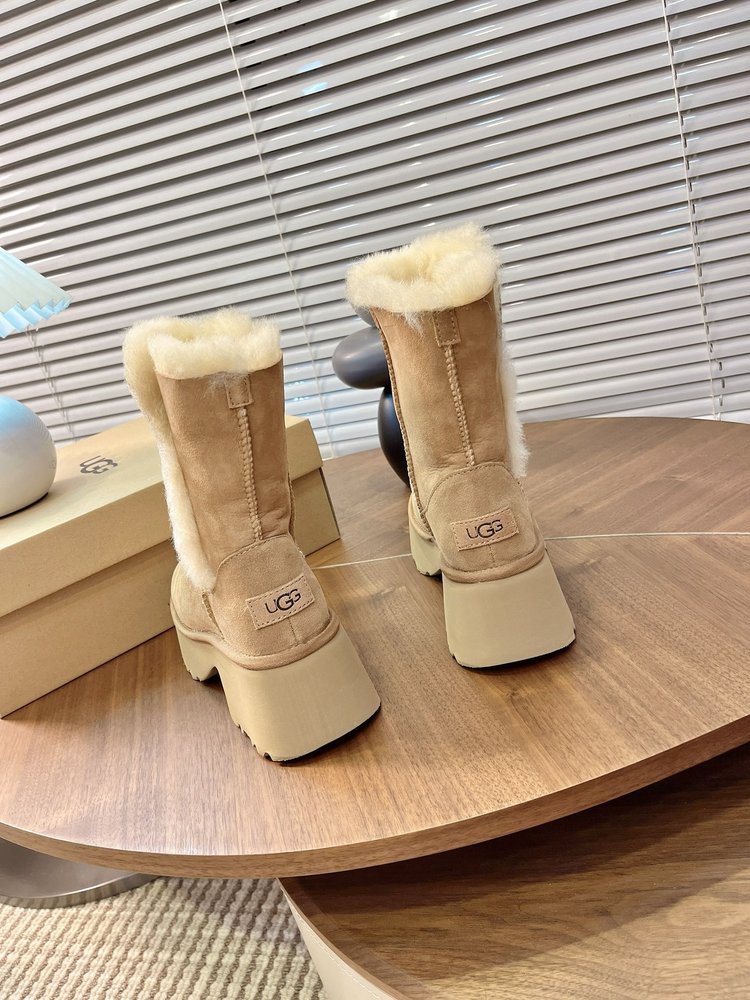 UGG 털 슬리퍼 힐 부츠 001-286548