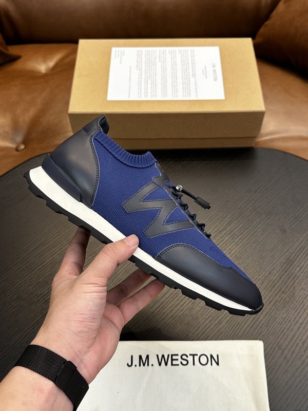 J.M.Weston 남성 레이스업 캐주얼 가죽 슈즈 001-286793