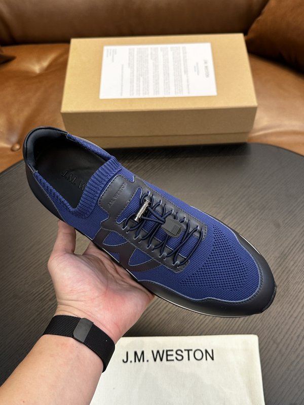J.M.Weston 남성 레이스업 캐주얼 가죽 슈즈 001-286793