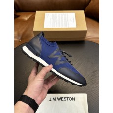J.M.Weston 남성 레이스업 캐주얼 가죽 슈즈 001-286793