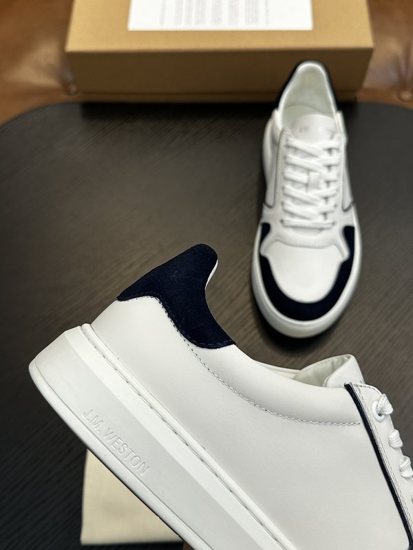 J.M. Weston 남성 클래식 레이스업 스니커즈 001-286823