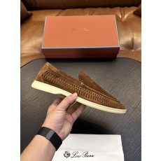 Loro Piana 클래식 모카신 방수 가죽 수제 직조 001-286904