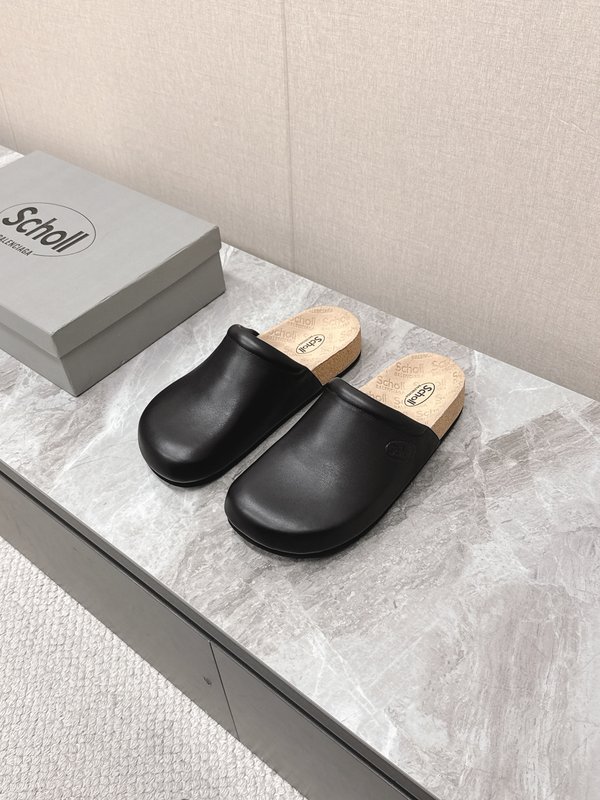 발렌시아가 X Scholl 콜라보 코르크 밑창 슬리퍼 001-286967