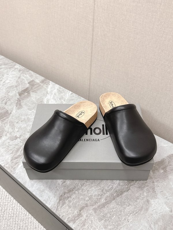 발렌시아가 X Scholl 콜라보 코르크 밑창 슬리퍼 001-286967