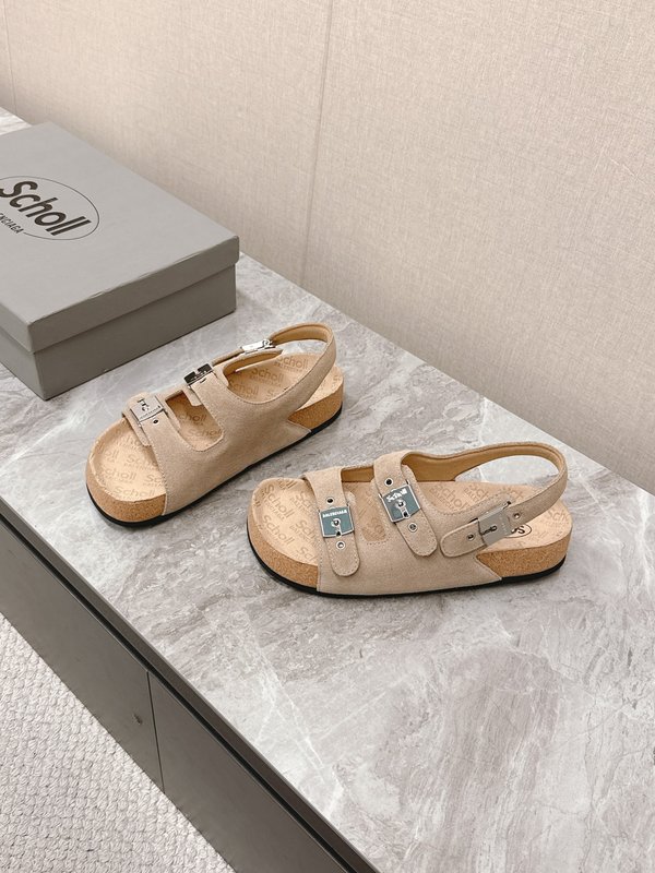 발렌시아가 X Scholl 콜라보 코르크 밑창 버켄 샌 001-286970