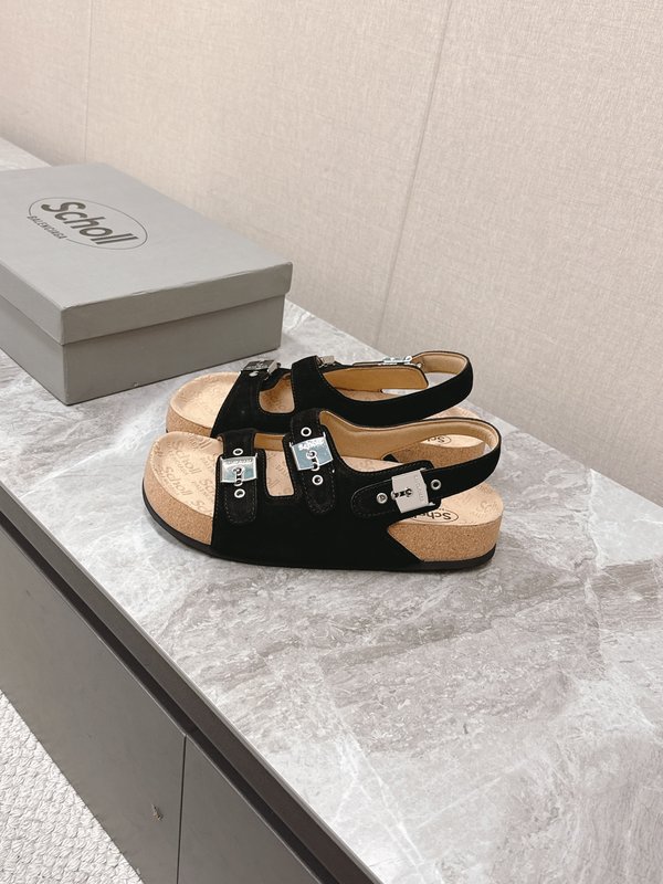 발렌시아가 X Scholl 콜라보 코르크 밑창 커플 슬 001-286971