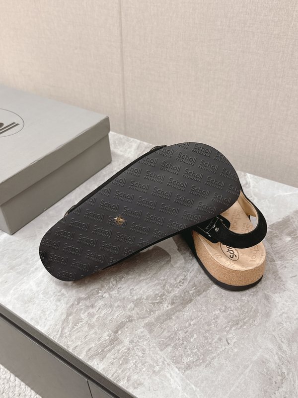 발렌시아가 X Scholl 콜라보 코르크 밑창 커플 슬 001-286971
