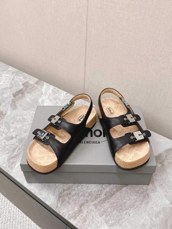 발렌시아가 x Scholl 콜라보 코르크 밑창 슬리퍼 001-286972