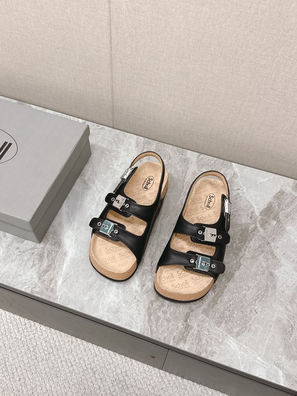 발렌시아가 x Scholl 콜라보 코르크 밑창 슬리퍼 001-286972