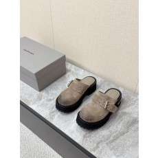 발렌시아가 두꺼운 밑창 메탈 버클 뮬 보켄 슬리퍼 001-286975