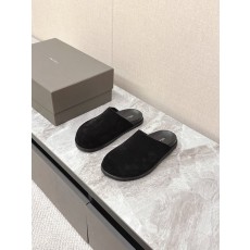 Rick Owens 스트랩 슬리퍼 블랙 스웨이드 001-287024