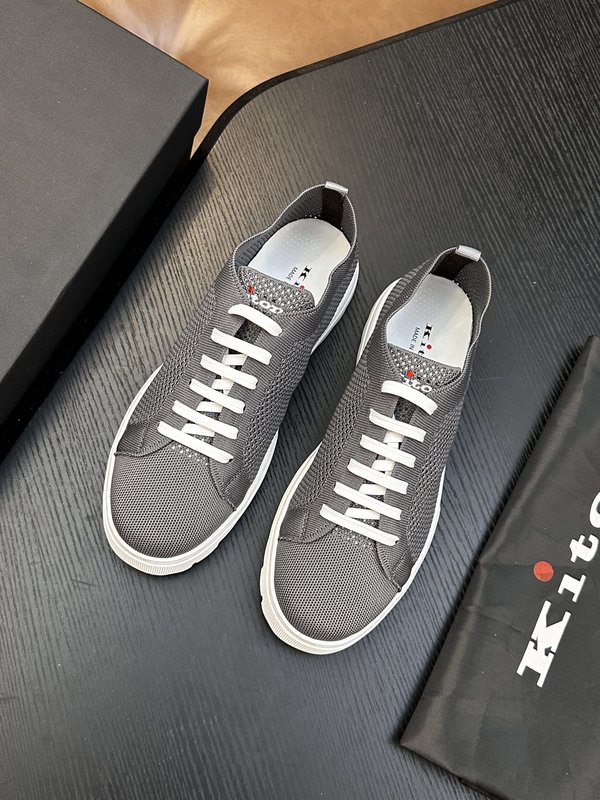 Kiton 남성 니트 소재 운동화 001-287093