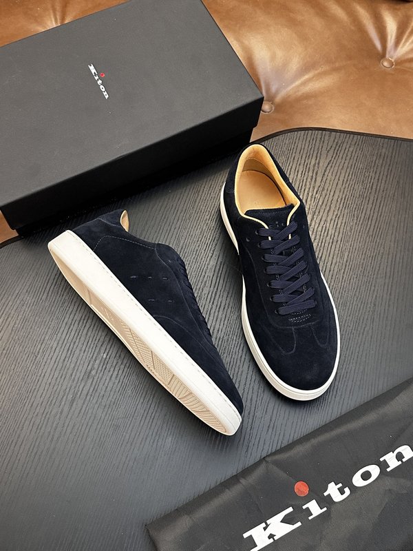 Kiton 송아지가죽 남성 스니커즈 001-287097