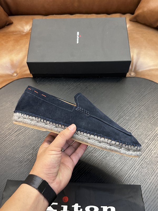 Kiton 남성 소가죽 스니커즈 001-287101