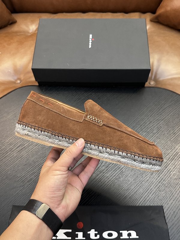 Kiton 남성 송아지가죽 운동화 001-287104