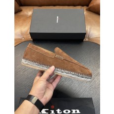 Kiton 남성 송아지가죽 운동화 001-287104