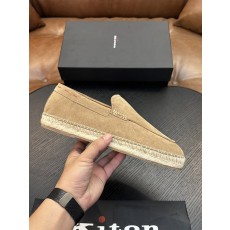 Kiton 남성 송아지 가죽 운동화 001-287105