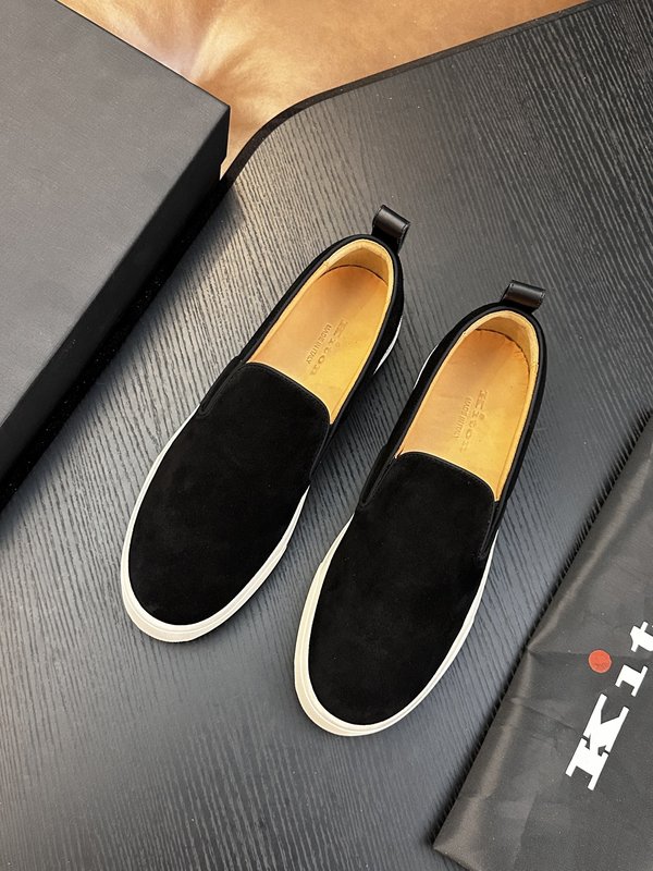 Kiton 남성 송아지가죽 운동화 001-287112