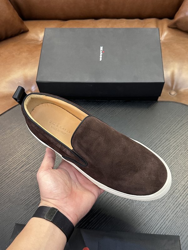 Kiton 남성용 송아지가죽 운동화 001-287114
