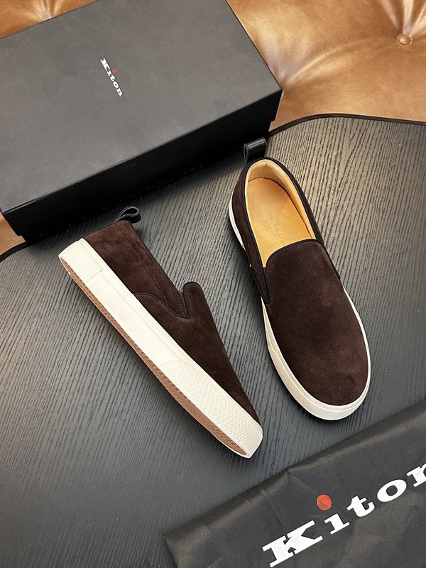 Kiton 남성용 송아지가죽 운동화 001-287114
