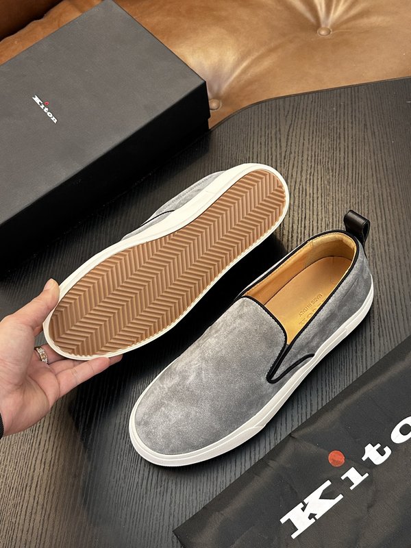 Kiton 남성 송아지가죽 운동화 001-287115