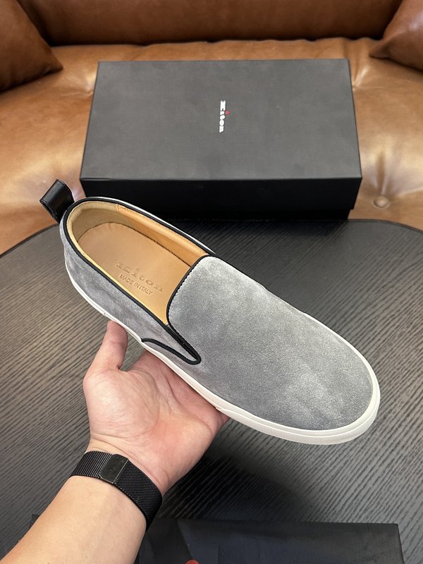 Kiton 남성 송아지가죽 운동화 001-287115