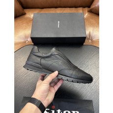 Kiton 남성 송아지가죽 운동화 001-287117